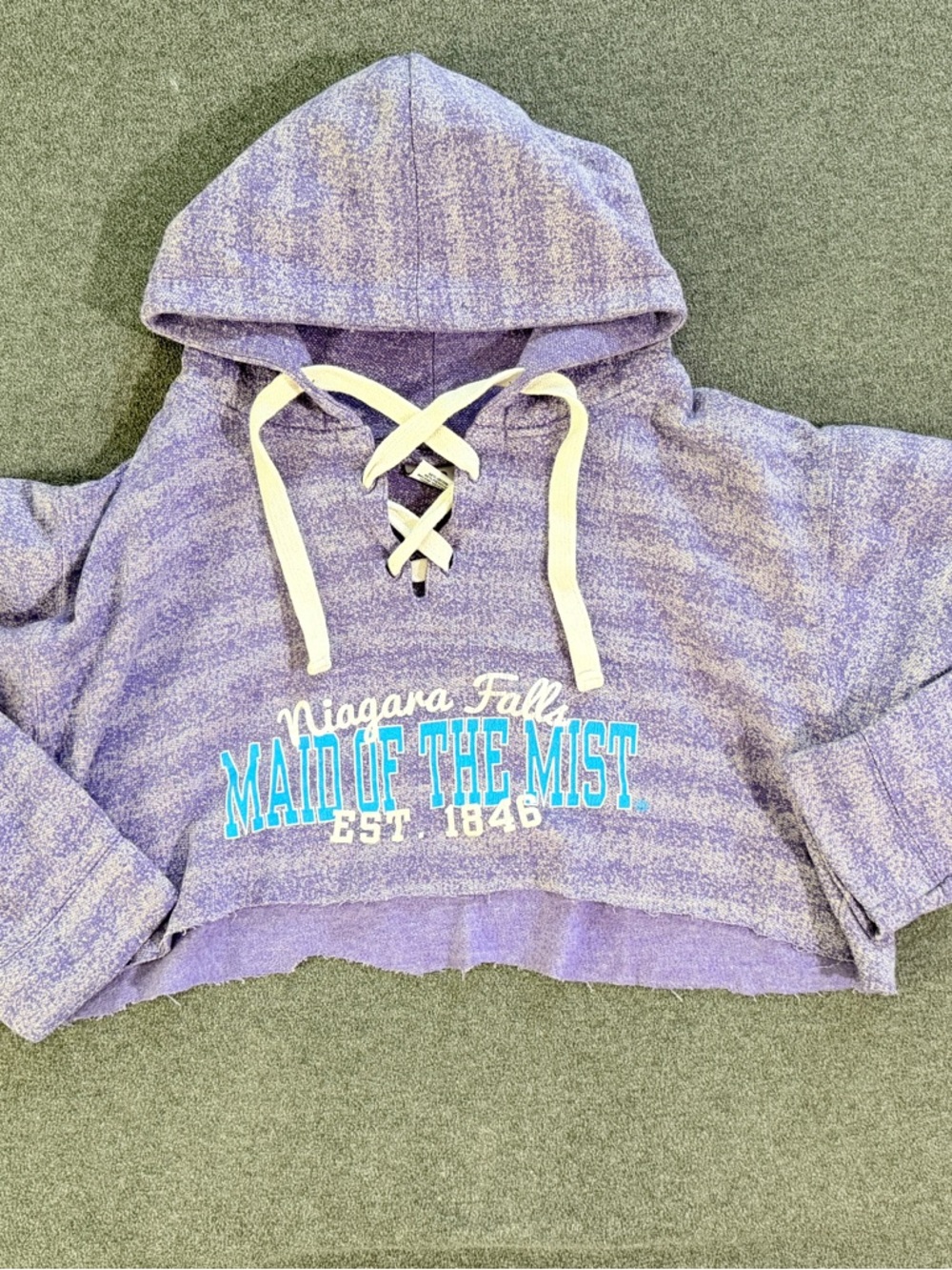 Niagara Falls Maid of the Mist hooded sweater travel cropped women XLarge - Picture 6 of 10